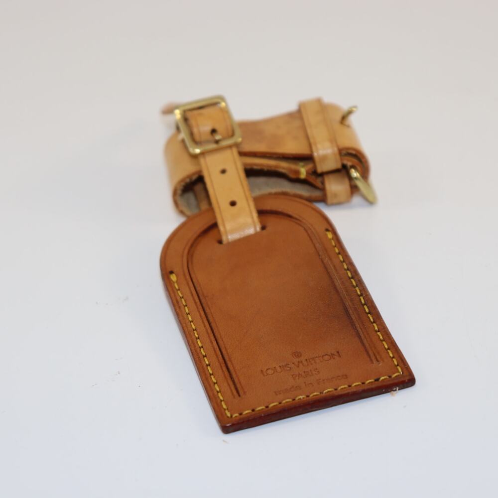 Louis Vuitton Vachetta Leather‎ Luggage Tag Made in France Authentic